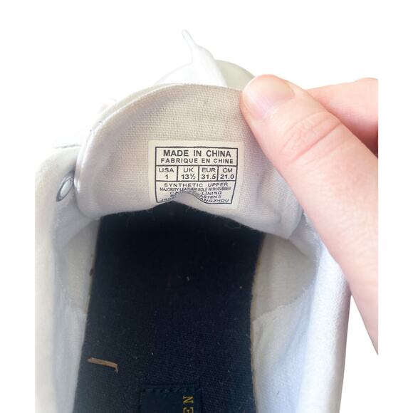 Boy's Polo Ralph Lauren White Casual Sneakers Size 1 - Picture 7 of 10